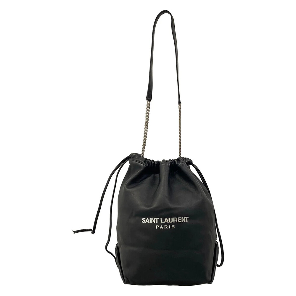 Saint Laurent Paris Teddy Black Leather #324767S77B